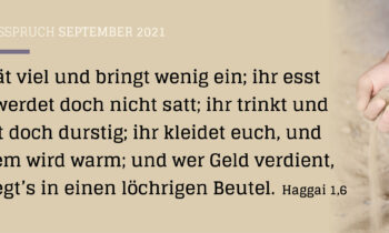 Wie Sand zwischen den Fingern… ein biblisches Wort für den Monat September