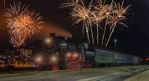 Neujahresgrüße mit Eisenbahn