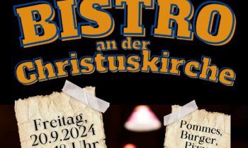 Pizza, Pommes Burger & Co! Bistro im Christuszentrum an der Sandstraße am 20.09.2024