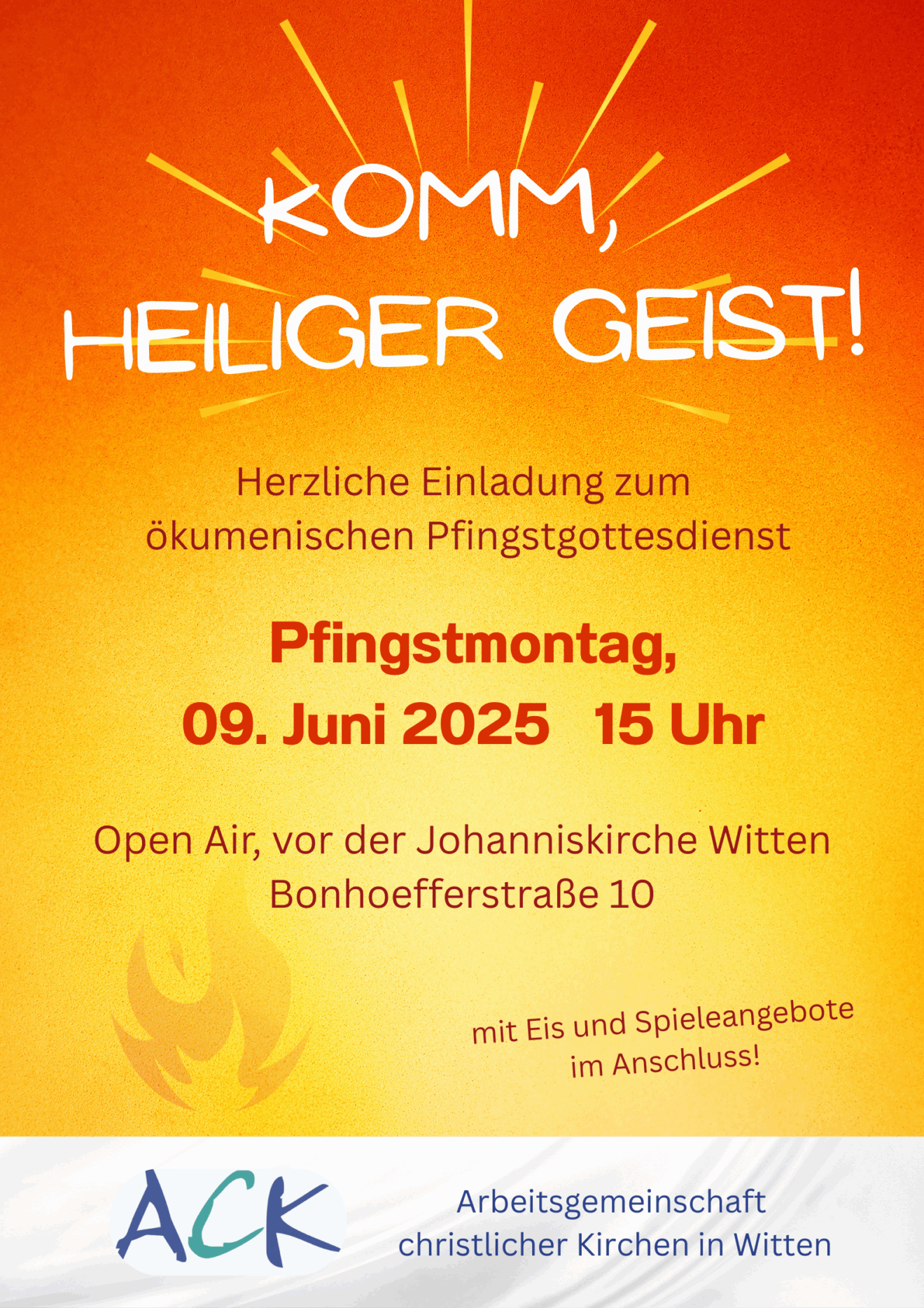 Pfingstmontag gemeinsam feiern – Ökumenischer Gottesdienst unter freiem Himmel